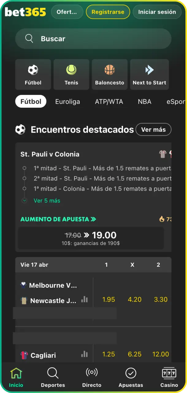 Explora la variedad de títulos disponibles en la interfaz de Bet365 tragamonedas.