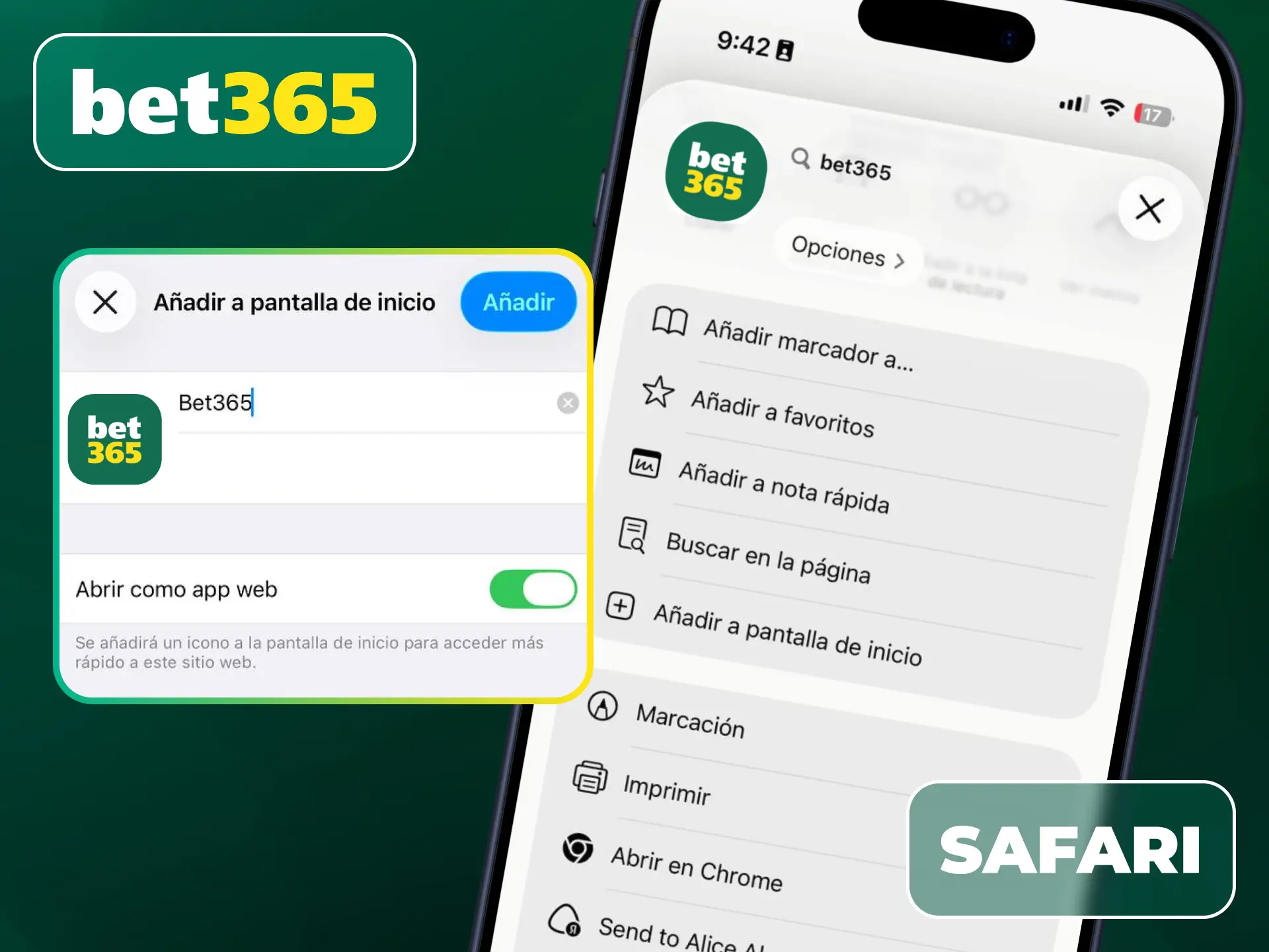 Optimiza tu espacio y entra rápido con la Opción 2 – Acceso Directo desde Safari (Sin Descarga) en tu iPhone.
