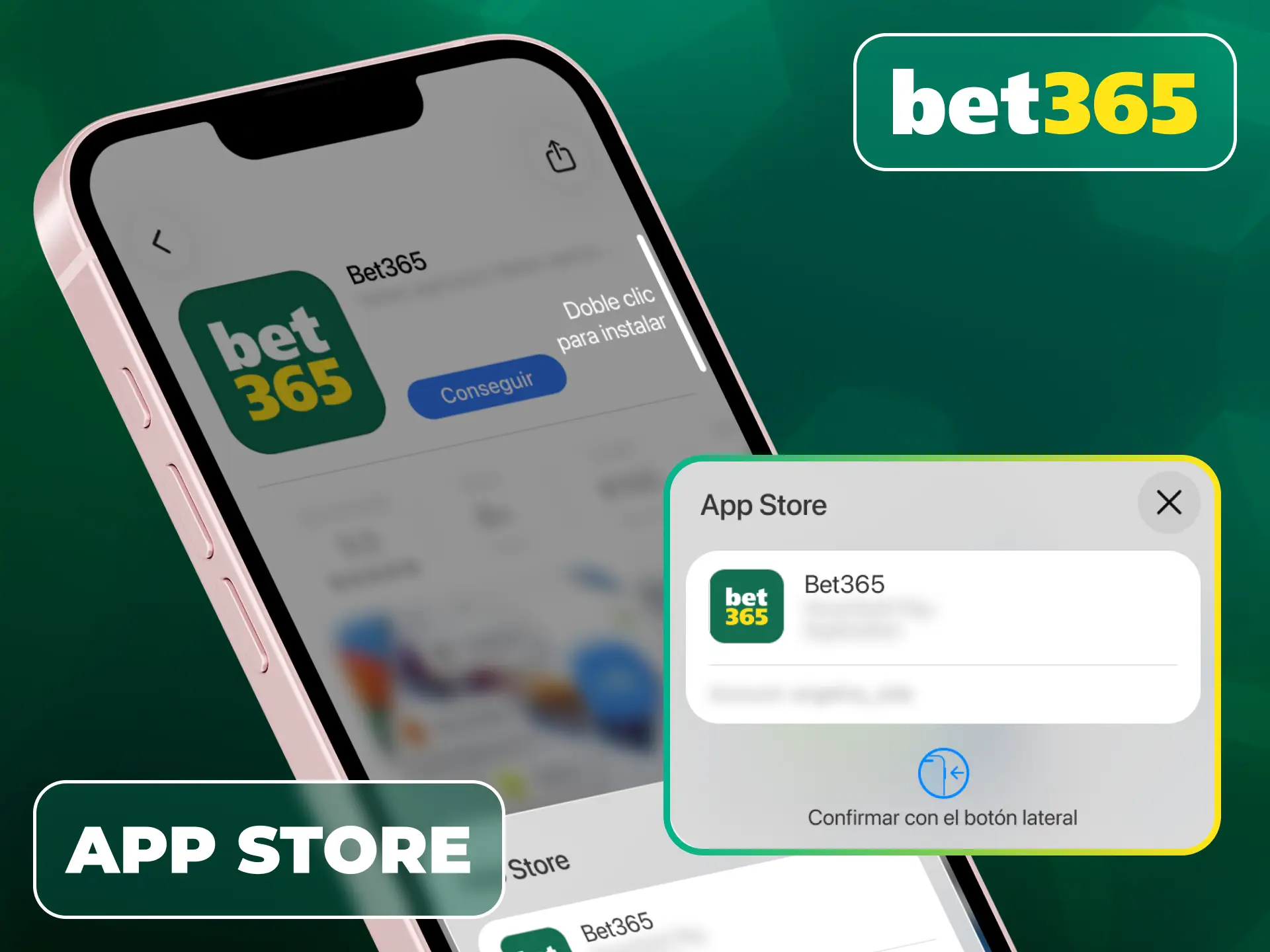 Consigue la aplicación nativa para tu dispositivo Apple con la Opción 1 – App Store (Recomendada) de Bet365.