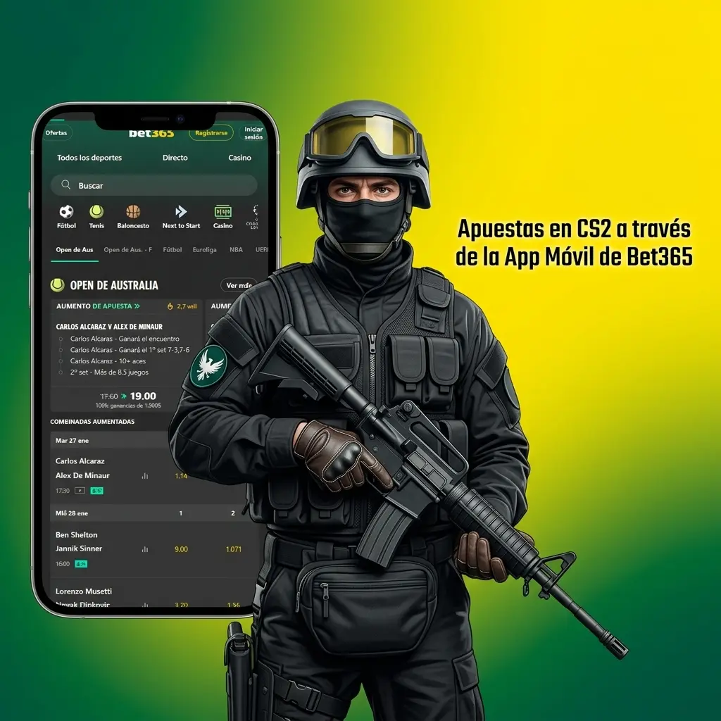 Apuestas en CS2 desde la app móvil de Bet365 en iOS y Android con mercados en vivo