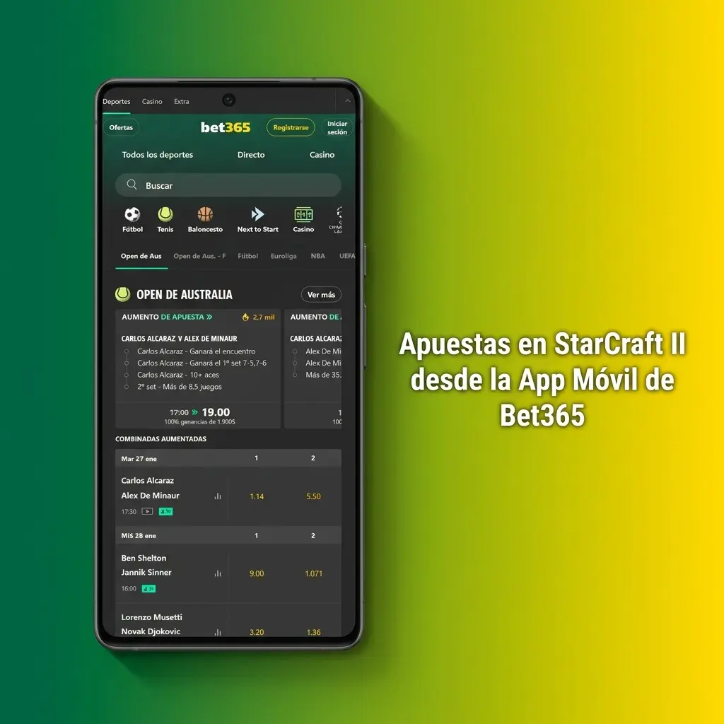 Apuesta en StarCraft II con la app móvil de Bet365 en iOS y Android fácilmente